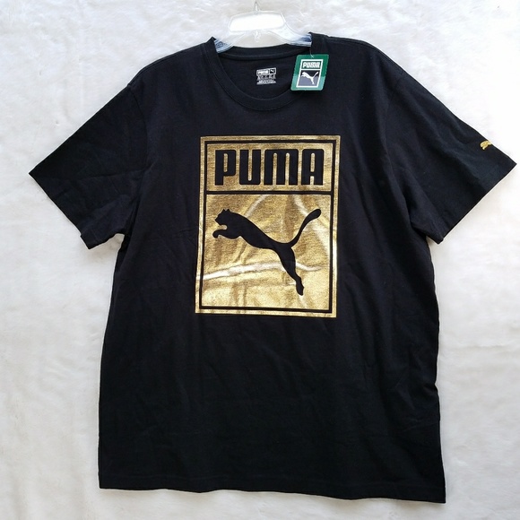 black and gold puma shirt